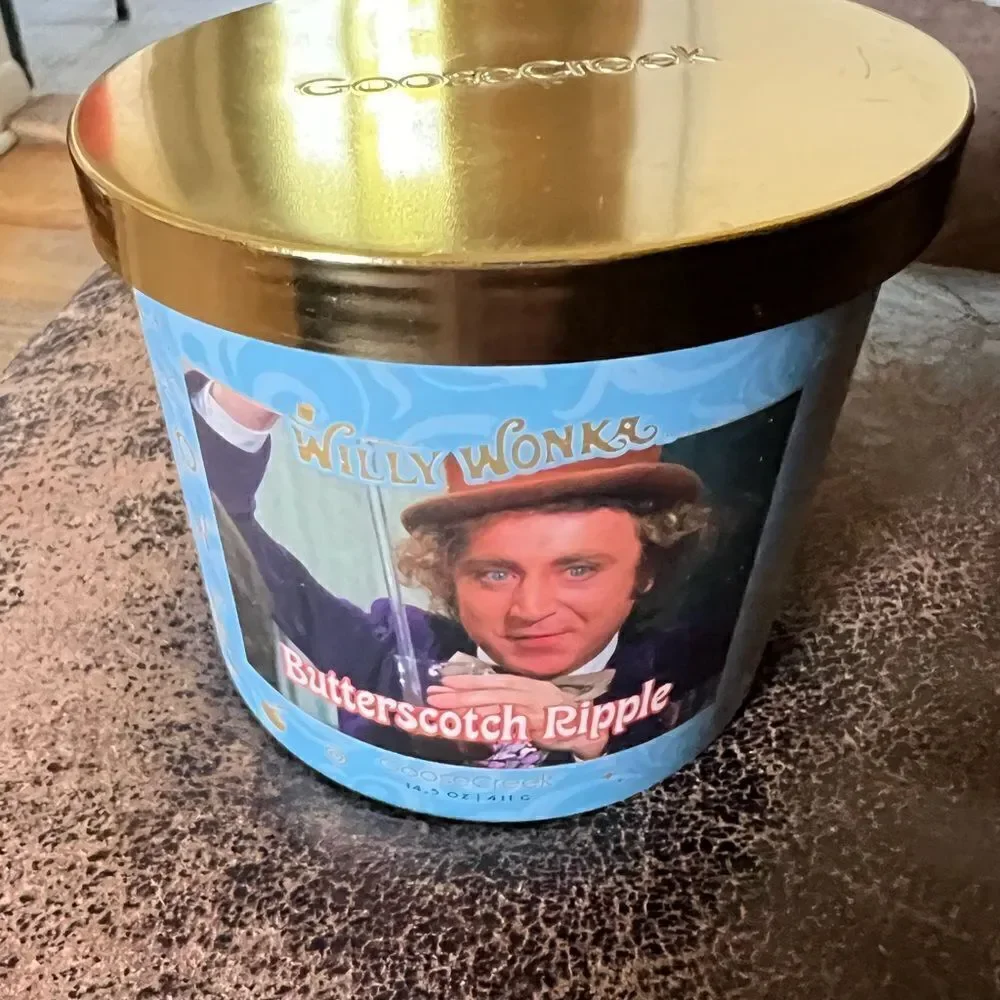Goose Creek Willy Wonka Limited Edition 3 Wick Candle Butterscotch Ripple 14.5oz